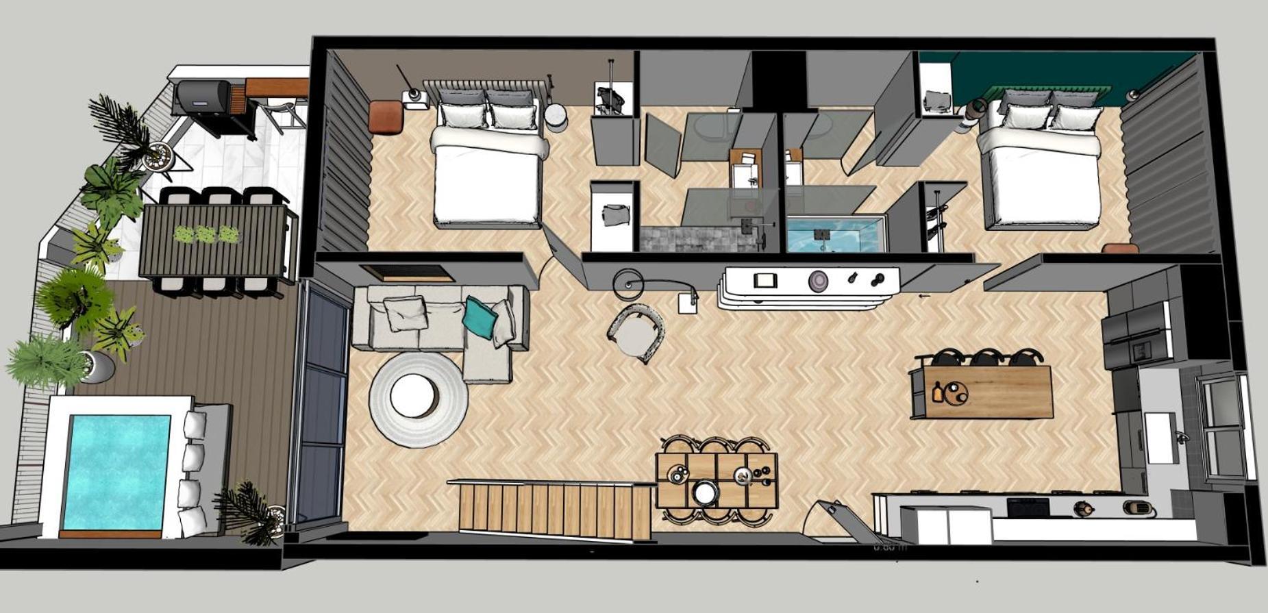 Seaside 3 Suites Penthouse With Pool Gym & Bbq Terrace Cap Malheureux Exteriör bild